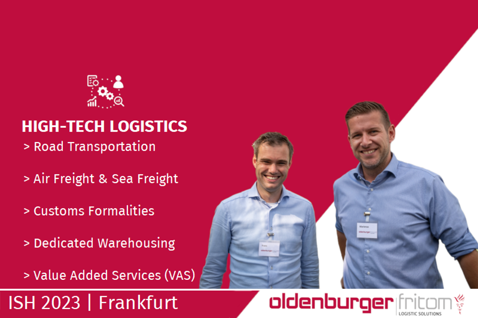 Oldenburger|Fritom Logistic Solutions at ISH 2023 in Frankfurt am Main.