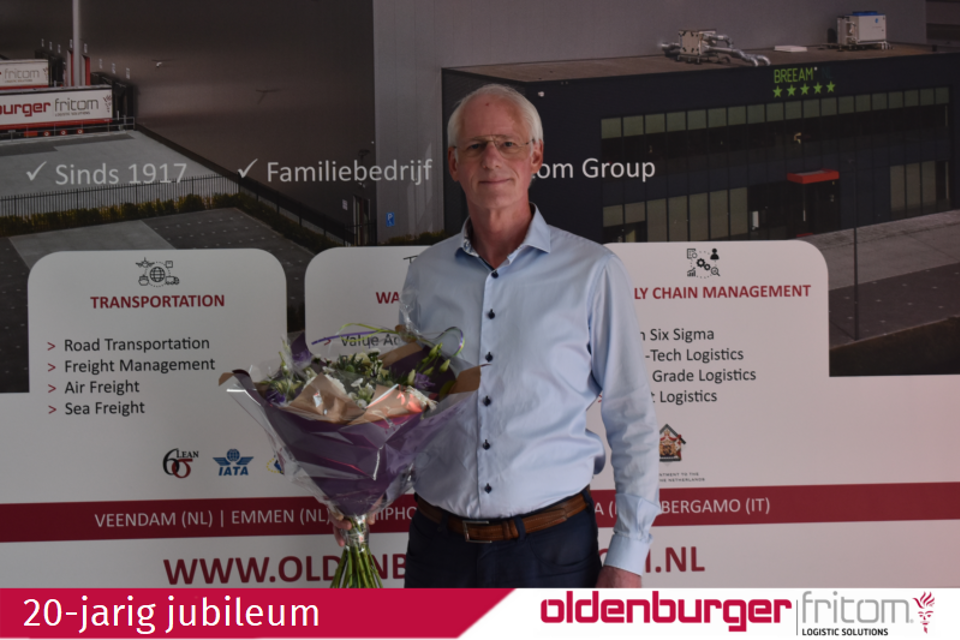 Supervisor Report & Control Henk Mooibroek is 20 jaar in dienst bij logistiek dienstverlener Oldenburger|Fritom in Veendam.